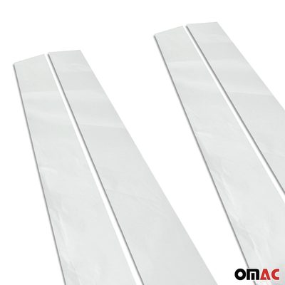 2008-2015 Land Rover LR2 Window B Pillar Posts Door Trim Stainless Steel Silver 6x