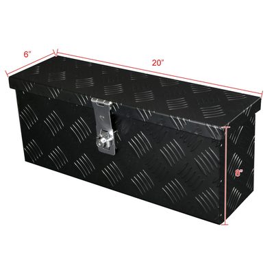 Universal 20" Heavy Duty Black Aluminum Truck Tool Box w/ Lock & Keys