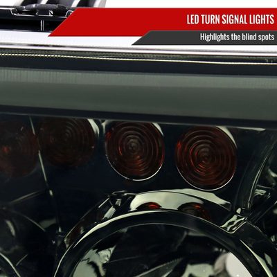 2007-2013 Toyota Tundra/08-2017 Sequoia Retro LED Headlights LED Signal Smoked