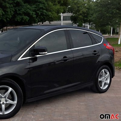 2012-2018 Ford Focus Hatchback Window Molding Trim Streamer Stainless Steel Silver 12x