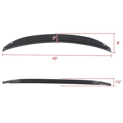 2018-2021 Kia Stinger VT Style Spoiler Lid Carbon Fiber w/ Glossy Black Finish