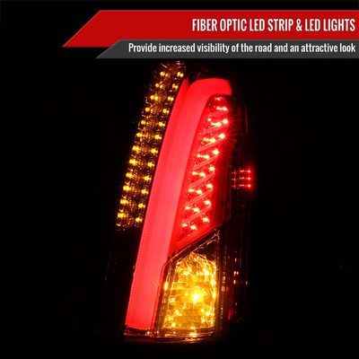2003-2007 Cadillac CTS LED Tail Lights Chrome Housing/Smoke Lens
