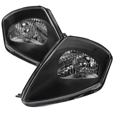 2000-2005 Mitsubishi Eclipse Factory Style Crystal Headlights Matt Black/Clear