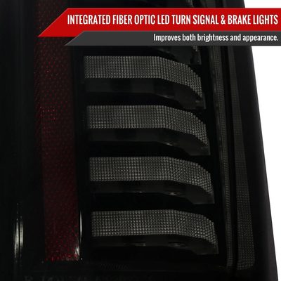 2019-2023 Chevy Silverado 1500/2500HD/3500HD LED Tail Lights Matt Black/Smoke