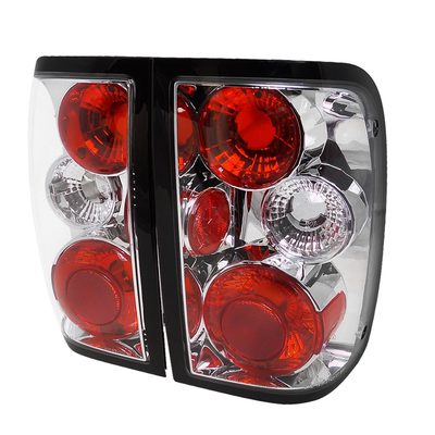 1993-1997 Ford Ranger Tail Lights Chrome Housing/Clear Lens