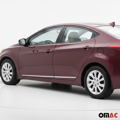 2013-2017 Hyundai Elantra GT Side Door Molding Trim Skirt Garnish Stainless Steel 4x