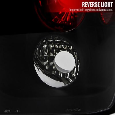 2005-2006 Jeep Grand Cherokee Tail Lights Matte Black Housing/Clear Lens