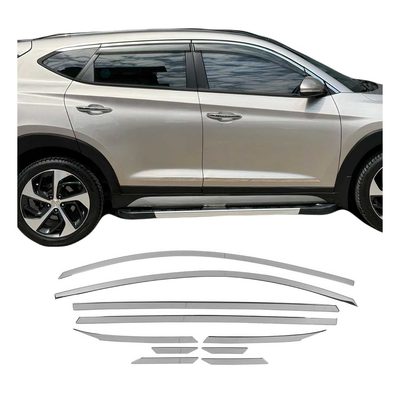 2016-2021 Hyundai Tucson Window Molding Trim Streamer Stainless Steel Silver 10 Pcs