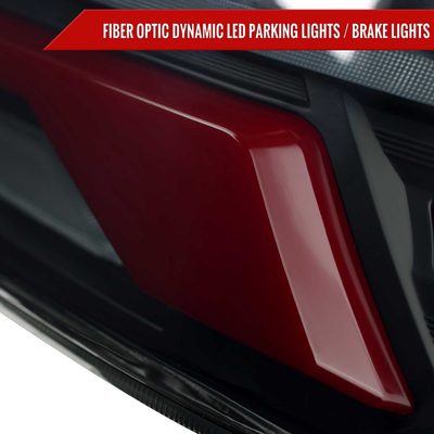 For Subaru WRX STi 015-2021 LED Tail Light Sequential Strip Matte Black Smoked Brake Reverse Marker