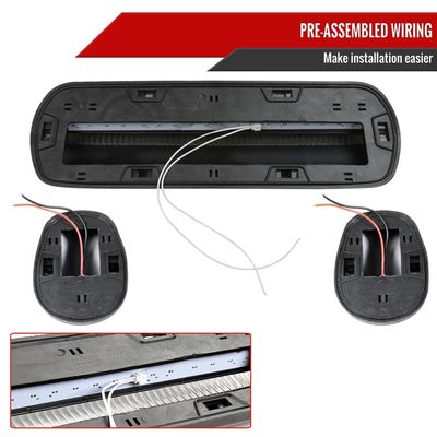 Universal 3PC Set Roof Cab Amber LED Lights Black Housing/Clear Lens