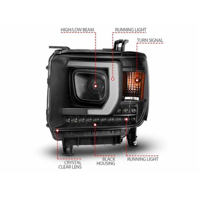 Fits 2014-2015 GMC Sierra 1500, 2015-2016 Sierra 2500/3500 (ANZ-111450)