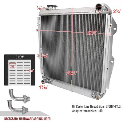 1988-1995 Toyota Pickup/4Runner V6 Aluminum 3-Row Performance Radiator