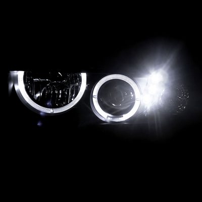 1998-2004 Chevy S10 Dual Halo Projector Headlights Matte Black/Clear Lens