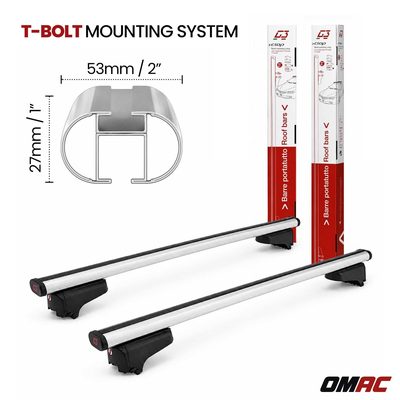 G3 Roof Racks for Volvo V60 Wagon 2019-2026 Aluminium Lockable 165Lbs Gray