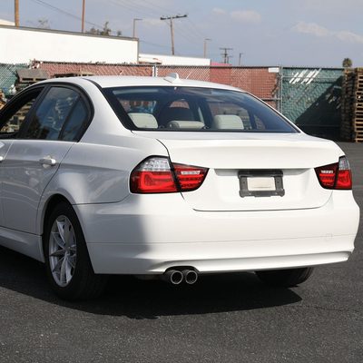 2009-2011 BMW E90 3-Series 4Dr Sedan Red LED Tail Light Chrome/Red Clear Lens