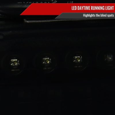 1999-2002 Chevy Silverado/ Chevy Tahoe/Suburban Dual Halo Headlights LED Black