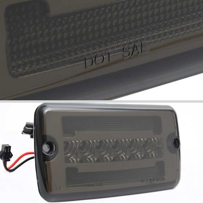 For Jeep Wrangler 1997-2006 Front Bumper LED Turn Signal Lights Chrome Housing Smoked Lens