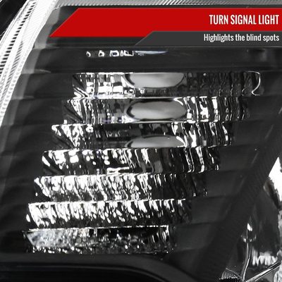 2012-2015 Toyota Tacoma Factory Headlights w/Amber Reflectors Matt Black/Clear