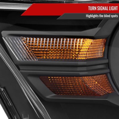 2010-2014 Ford Mustang Factory Style Headlights Matte Black/Clear Lens