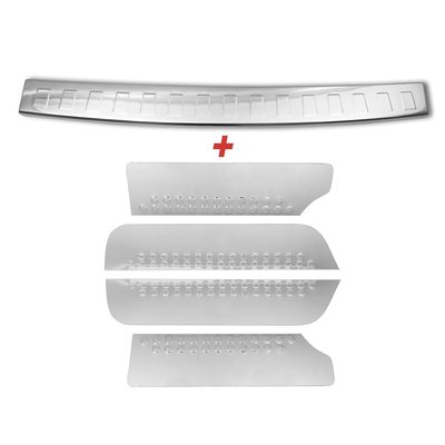 1993-2003 VW Eurovan Rear Bumper Guard + Door Sill Cover Chrome Set S.Steel