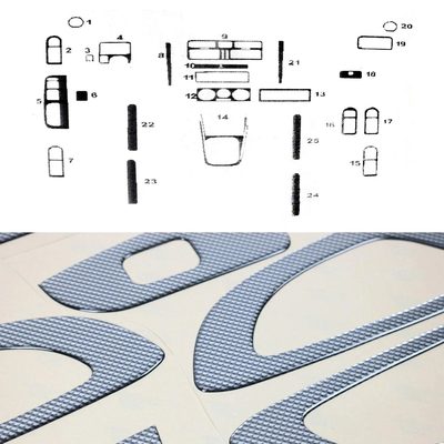 2000-2005 VW Jetta A4 Carbon Look Dashboard Console Trim Kit 25 Pcs