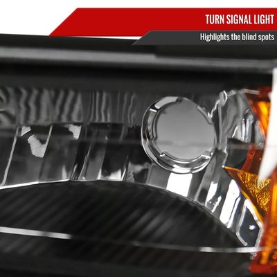 2004-2012 Chevy Colorado /Canyon Isuzu I-Series Headlights Pair Matte Black