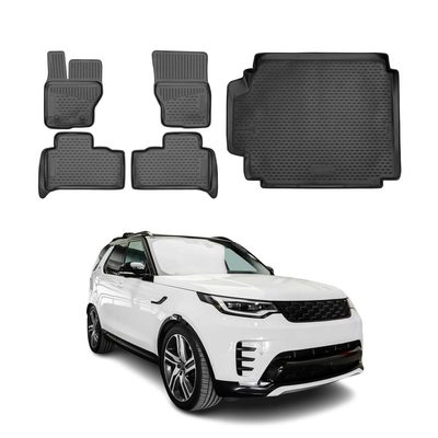 2017-2026 Land Rover Discovery 7 Seats Floor Mats & Cargo Liner Full Set Black