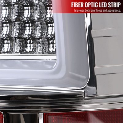 2009-2018 Dodge RAM 1500 2500 3500 White Bar LED Tail Lights Chrome