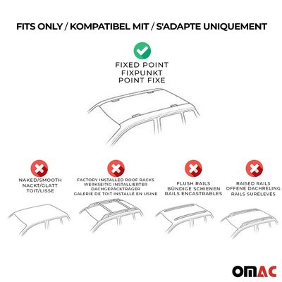 2017-2026 Jeep Compass Roof Racks Cross Bars Silver