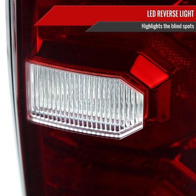 2016-2022 Toyota Tacoma Sequential Signal LED Tail Lights Chrome/Red Lens