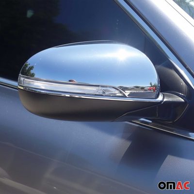 2016-2020 Kia Sorento Side Mirror Cover Caps Stainless Steel Silver 2 Pcs