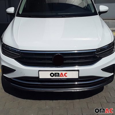 Front Bumper Trim Molding for VW Tiguan 2022-2024 Stainless Steel Silver 1 Pc