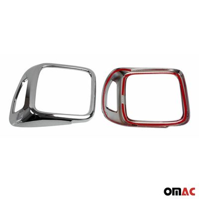 2015-2024 Jeep Renegade Trunk Tail Light Trim Frame Chrome Silver 2 Pcs