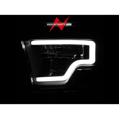Anzo Black Crystal U-Bar Headlights 111539