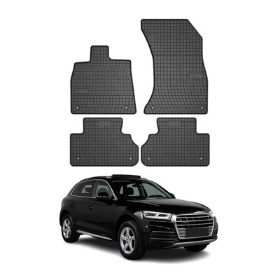 2018-2025 Audi Q5 / SQ5 2.gen Floor Mats Liners Full Set All Weather Rubber Black