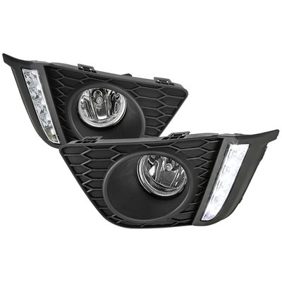 2015-2017 Honda Fit 12V/55W H11 Fog Lights w/ LED Light Strip Chrome/Clear