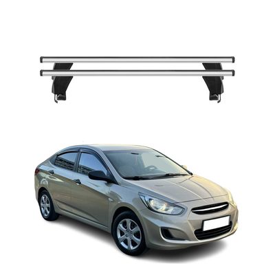 2012-2017 Hyundai Accent Sedan Roof Rack Cross Bars Silver