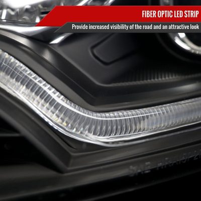 2012-2014 Ford Focus Projector Headlights LED Light & Turn Signal Lights Black