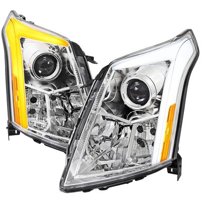 2010-2016 Cadillac SRX Projector Headlights Turn Signal LED Bar Chrome