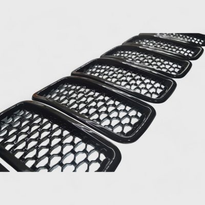 2020-2024 Jeep Renegade Grille Overlay Gloss Black 7Pcs ABS Plastic