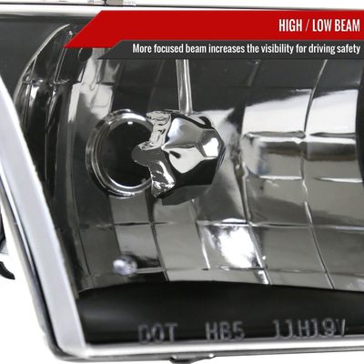 1998-2011 Ford Crown Victoria Factory Headlights Corner Signal Lights Black