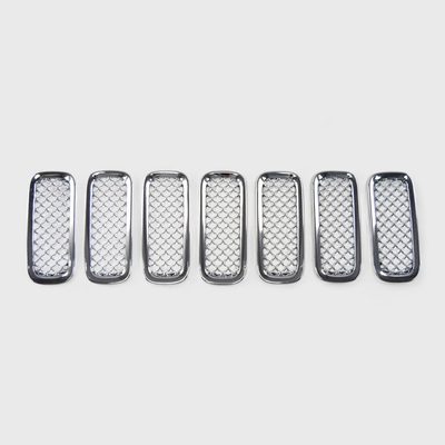 2015-2019 Jeep Renegade Grille Overlay Chrome 7Pcs ABS Plastic