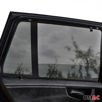 2004-2010 BMW X3 E83 Side Rear Window Curtain Mesh Black 2Pcs
