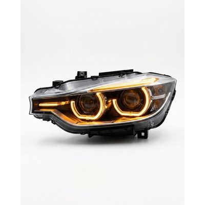 BMW 3 Series F30 LED Headlight Assembly with Triple-Color DRL (Amber / White / Yellow) & High / Low Beam 2012 - 2018