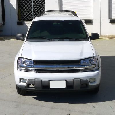2002-2009 Chevy Trailblazer Projector Headlights LED Light Strip Chrome/Clear