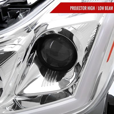 2008-2013 Infiniti G37/ 2014-2015 Q60 LED Signal Headlights Chrome Glossy Black