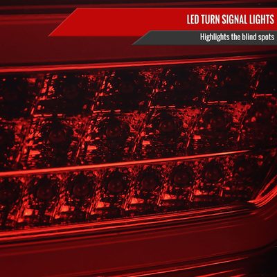2006-2011 Mercedes Benz W164 ML Class LED Tail Lights Chrome/Red Smoke Lens