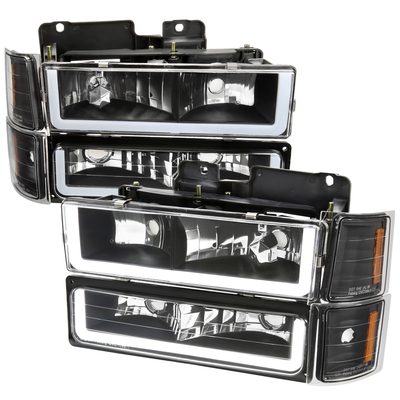 1994-1998 Chevy Silverado/Tahoe/Suburban/C10 Headlights LED Lights Black
