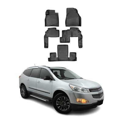 2009-2017 Chevrolet Traverse Floor Mats Liners Full Set All Weather Black