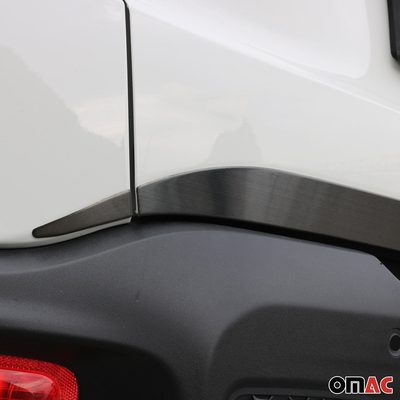 2015-2018 Jeep Renegade Rear Trunk Molding Trim Brushed Steel Dark 3 Pcs